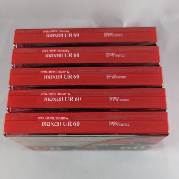 5 Sealed Maxwell UR 60 minute blank cassette tapes - Picture 2 of 4